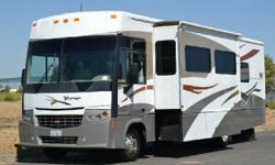 Loaded 2007 Winnebago Voyager 33v - Excellent condition. 31,086 miles - with Grand Package
All season, 2 slides, automatic leveling system front and rear, gas, satellite,
Workhorse Chassis- 8.1L Vortec V8 340-hp, Allison 1000 MH 6-speed overdrive