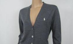 Item number:321312405929
Polo Ralph Lauren Sport Boyfriend Fit Women's Cardigan Sweater NEW
This V-neck cardigan is crafted from soft merino wool.
Front Pockets
V-neck
Long sleeves with ribbed cuffs
Our embroidered pony accents the left chest
Ribbed hem