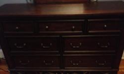 Beautiful wood dresser set...Seven roomy drawers, matching mirror. Great quality, solid piece of furniture.
I am also selling the matching bed and a standing mirror if you are interested in buying the entire bed room set.