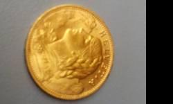 Swiss 20 franc Gold Coin. Very good condition ... must see pics!!!
Average Gold Weight is... .1867 ozt. Almost 2/10 ofan ounce!!!
These coins are one of the most sought after bullion rounds on the market. Gold is climbing fast ...so invest now!!! $$$$