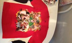 Never Worn!
Size XL
Pictured on shirt : John Cena, Sin Cara, Randy Orton, CM Punk and Rey Mysterio
100% Cotton
