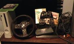 xbox360 with lots of stuff it comes with dirt3, call of duty black ops 3, pure, 20g hard drive, foot pedals, steering wheel, and controller and all cords and an extra set of jacks
This ad was posted with the eBay Classifieds mobile app.