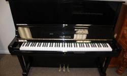 Yamaha U3, 52? Studio Upright, Ebony
This piano has been completely refurbished in 2014. The Yamaha U3 is absolutely stunning, and is one of the most popular studio uprights made. This piano has been refurbished, regulated and tuned. It is in excellent