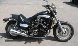 Yamaha V-MAX Motorcycle
One of the best unmolested in the country
Carbon Fiber Look
Lowered 2"
Rocky Mountain sculptured seat
SuperBrace
Road pegs / Crash Bars
Billet Handlebar setback block
Windscreen
K&N air filter
Factory Manual
All takeoff OEM parts