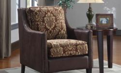 32"L x33" W x 35"H
Embrace your wild side with jungle accent chairs. Available in a zebra pattern with cappuccino hardwood legs and plush seating.