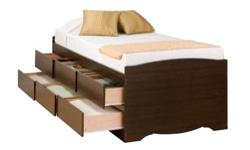 www.allfurnitureusa.com
Product description:
Now here is a bed that looks very modernistic yet exceedingly comfortable. The solid wood frame with the high headrboard which has been covered with cushioned and tufted leather will make a statement in any
