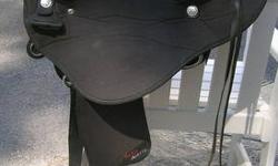 I purchased this saddle and the pad both from Abetta 2 years ago and used them for two seasons. The saddle is in excellent condition, the pad shows some wear. Both could use a light cleaning.
This model is the Abetta Stealth Flex Endurance Saddle -