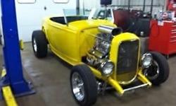 1932 Ford Roadster for sale (NY) - $36,000
1932 Ford Roadster
Chevy 355 with 671 Blower Transmission Turbo 400 Rear gears 3.73 posse.
The car has less than 900 miles on it since it was finished.
The engine is a Big Al's toy box motor approx 500 HP.
All