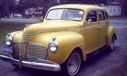 1941 Plymouth P11 for sale (NY) - $7,400
For Sale 1941 Plymouth P11 Sedan
4 door with suicide doors!
Yellow exterior with Beige cloth interior.
Engine is 6 cyl. flat head with 74,000 miles showing on speedometer.
Transmission is a standard manual 3 speed