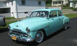Condition: Used
Exterior color: Green
Interior color: Gray
Transmission: Automatic
Fule type: Gasoline
Drivetrain: Automatic RWD
Vehicle title: Clear
DESCRIPTION:
Beautiful 1951 Plymouth Cambridge 2 door Coupe. All original body with a customized 1980 225