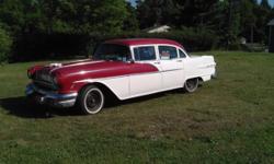For Sale: 1956 Pontiac Chieftan. Red/white. 44,254 miles on it. $7500 or best offer. (607)674-5733 for more info.