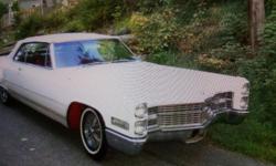 1966 Cadillac DeVille for sale (NY) - $18,900
'66 Cadillac Sedan Deville Convertible
90,000 miles.
White exterior paint with New red interior.
New roof carpet & upholstery.
Automatic transmission with 429 V8 engine.
This is a must see vehicle in good