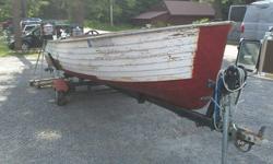 16' Clinker Bottom Cruiser
Restorable condition with all parts including two 1966 Mercury Thunderbolt outboard engines and custom Holsclaw Boat Trailer
Great winter project!
Call Frank at 315 376 2110 with questions