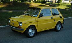 Condition: Used
Fule type: Gasoline
Drivetrain: RWD
Vehicle title: Clear
DESCRIPTION:
1976 Fiat 126P Ginster Yellow (factory Fiat color) with black interior, 48,159 original kilometers (30,099 miles), 4 speed manual. Brought back to "new" condition at