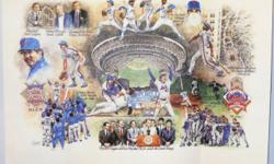 1986 METS COMMEMORATIVE LITHOGRAPH LITHO, "A YEAR TO REMEMBER"
Lithograph is 14 inches by 20 inches
Commemorates the 1986 METS
Copyright 1987 by the New York Mets and MLB
Comes as originally folded with the Mets Gold Seal
The Litho has been opened, as