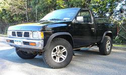 Condition: Used
Exterior color: Black
Interior color: Gray
Transmission: Manual
Fule type: GAS
Engine: 4
Drivetrain: 4WD
Vehicle title: Clear
Body type: Standard Cab Pickup
DESCRIPTION:
1997 Nissan XE 4WD Pickup with 204,000 highway miles. 2.4 liter 4