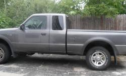 2000 Ford Ranger XLT Super cab 4x4 with 36K original miles, YES 36,000 miles
3.0 Flex fuel V-6
ice cold air
New manual locking hubs for the 4x4, New upper and lower ball joints, new outer tie rod ends, New fuel, filter,New spark plugs and wires.
Newer