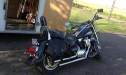 1500VL- 13,712 miles. V-Twin with new tires. Cobra Exhaust on bike with original exhaust to go with it. Bike is in near mint condition has fiberglass bags and a pair of leather bags and a windshield.
Trailer is a 2006 Cargo Mate 6ft X 12ft in Mint