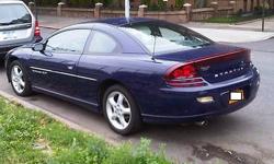 Condition: Used
Exterior color: Blue
Interior color: Gray
Transmission: Manual
Fule type: GAS
Engine: 6
Drivetrain: FWD
Vehicle title: Clear
Body type: Coupe
DESCRIPTION:
Sadly, Im selling my well maintained 2001 Dodge Stratus R/T Coupe (made by