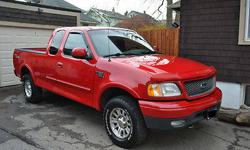 Condition: Used
Exterior color: Red
Interior color: Gray
Transmission: Automatic
Fule type: Gasoline
Engine: 8
Drivetrain: 4X4
Vehicle title: Clear
DESCRIPTION:
2001 F150 XLT Super Cab Sport in bright red clear coat. I am the original owner. I bought it