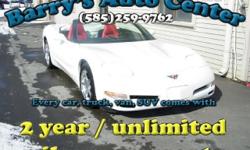 **Get a FREE 2 Year Unlimited Mileage Warranty!!**
Here is a beautiful 2002 Chevrolet Corvette Convertible with 350HP cast aluminum block that is loaded with power options, Bose speakers, leather interior, heated mirrors and more. This fast car could be