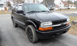 02 S10 Blazer Loaded, Black/Grey Cloth 178k miles. Clean Truck, body good, black aluminum wheels. Good running condition.
$2900. 585-356-4-five-eight-0. (NOT EXCEPTING TEXT MESSAGES)