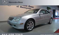 Mercedes-Benz of Massapequa presents this CARFAX 1 Owner 2004 MERCEDES-BENZ C-CLASS 2DR SPORT CPE 3.2L with just 46884 miles. Represented in BRILLIANT SILVER and complimented nicely by its BLACK LEATHER interior. Fuel Efficiency comes in at 26 highway and