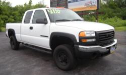 Rugged 4 wheel drive pick up truck. Basic extended cab with bedliner, towing package and more!