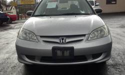 2005 Honda Civic CE, 4cyl., automatic 4 door, cloth interior, good gas milage, would make a great commuter car. Give us a call, we have a nice selection of cars.
845-224-4501 ask for Brian