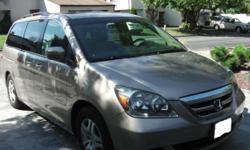 2005 HONDA ODYSSEY GOLD EX-L minivan, one owner, nicely equipped, leather interior, runs and drives excellent, all scheduled maintenance, clean in/out, OEM all weather floor and cargo mats, iPad/iPhone audio connection, heated dual power seats, power