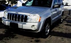 Super Clean,2005 Jeep Grand Cherokee Limited with Factory Navigation ,HEMI ,5.7L engine V8,4WD, 325HP,Very Clean Silver exterior with mint Gray leather interior
1 OWNER only and has a CLEAN CARFAX ,no accidents,207K miles Most Highways,Drive like brand