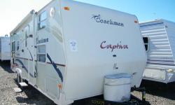 Here is a nice little camper that will accommodate a lot of people! This 26ft camper weighs only 5,000 lbs and has quad bunks. It also has a rear slide out with a full size bed, and the table and couch will both turn into beds. Camp with all the luxuries