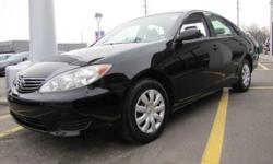 ""SUPER CLEAN"", 2006' Toyota Camry LE, 4D Sedan, 2.4L I4 SMPI DOHC, 5-Speed Automatic with Overdrive, FWD, Black, Dark Charcoal w/Sport Cloth Seat Trim , ABS brakes, 6 Speaker AM/FM Stereo w/CD , Four wheel independent suspension, Illuminated entry, and