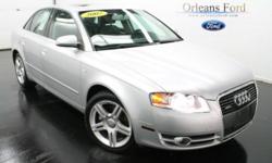 ***6 SPEED MANUAL***, ***ALL WHEEL DRIVE***, ***MOONROOF***, ***LEATHER***, ***CLEAN CARFAX***, and ***WE FINANCE***. Quattro! Turbocharged! Looking for a great deal on a great 2007 Audi A4? Well, we've got it and it's in fantastic condition.! J.D. Power