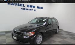 Hassel BMW Mini presents this CARFAX 1 Owner 2007 BMW 3 SERIES 4DR SPORTS WGN 328XI AWD with just 56580 miles. Represented in JET BLACK and complimented nicely by its BLACK LEATHER interior. Fuel Efficiency comes in at 28 highway and 19 city. Under the