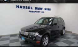 Hassel BMW Mini presents this 2007 BMW X3 AWD 4DR 3.0SI with just 71770 miles. Represented in JET BLACK and complimented nicely by its SAND BG/BK NVD LTHR interior. Fuel Efficiency comes in at 26 highway and 18 city. Under the hood you will find the 3.0L