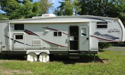 2007 Jayco Jayflight 5th wheel Bunk House. Sleeps 9.One slide out in living room/dinning room. Tub/shower in bathroom.Storage in front compartment and under bunk. Blue/Tan interior.