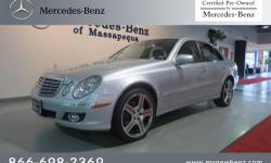 Mercedes-Benz of Massapequa presents this 2007 MERCEDES-BENZ E-CLASS 4DR SDN 3.5L 4MATIC with just 55739 miles. Represented in IRIDIUM SILVER and complimented nicely by its BLCK LTHR ST INSERTS interior. Fuel Efficiency comes in at 24 highway and 18 city.