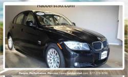 You must see this Black 4 door BMW! This vehicle is powered by a Gas I6 3.0L/183 engine with , an Automatic transmission, and AWD. We priced this BMW 3 Series to sell quickly! You will find that is vehicle is loaded with options like: a Sport & Manual