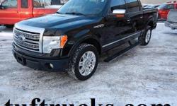 The F-150 is the most popular light duty truck going and the new body style is what everyone wants. Well here it is. This one is a very well equipped and hard to find Platinum Super Crew with automatic, Split Seats, factory air conditioning, tilt wheel,