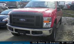 XL PKG*.6.4 V-8 DIESEL *AUTOMATIC *AIR CONDITIONING* 4X4* 8' BED* POWER EQUIPMENT GROUP* CLEARANCE LIGHTS* TRAILER BRAKE CONTROLLER *SNOW PLOW PREP. PKG.
Our Location is: Brewster Ford - 1024 New York 22, Brewster, NY, 10509
Disclaimer: All vehicles