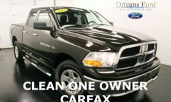 ***5.7L HEMI***, ***CLEAN CAR FAX***, ***EXTRA CLEAN***, ***NEW TRUCK TRADE***, ***ONE OWNER***, ***POWER SEAT***, ***QUAD CAB***, and ***SLT***. 4X4! Orleans Ford Mercury Inc is delighted to offer this hard-working 2011 Dodge Ram 1500. Why buy a more