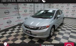 Treat yourself to a test drive in the 2012 Honda Civic! Demonstrating that economical transportation does not require the sacrifice of comfort or safety! With fewer than 35,000 miles on the odometer, this 4 door sedan prioritizes comfort, safety and