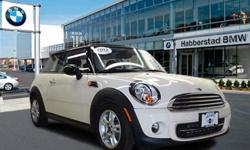 Hardtop trim, Pepper White exterior. MINI Certified, GREAT MILES 14,903! Auxiliary Audio Input, CD Player, Keyless Start, Alloy Wheels, Overhead Airbag, Satellite Radio. CLICK NOW!======KEY FEATURES INCLUDE: Satellite Radio, Auxiliary Audio Input, CD