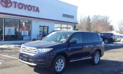 2012 TOYOTA HIGHLANDER 3.5L V6 4X4 - EXTERIOR BLUE - 17 INCH ALLOY WHEELS - POWER WINDOWS - POWER LOCKS - HEATED POWER MIRRORS - TOW PREP. PACKAGE - BLUETOOTH - GREAT CONDITION - TOYOTA CERTIFIED - PRICED TO SELL
Our Location is: Interstate Toyota Scion -