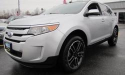 FORD CERTIFIED, ONE OWNER, LOW MILEAGE, 2013' Ford Edge SEL 205A Package, All Wheel Drive, 4D Sport Utility, 3.5L V6 Ti-VCT, 6-Speed Automatic with Select-Shift, Ingot Silver Metallic, and Charcoal Black/Gray Inserts w/Unique Heated Leather Trimmed Seats