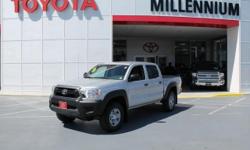 This outstanding example of a 2013 Toyota Tacoma 4WD Double Cab is offered by Millennium Toyota. Very few vehicles meet the exacting standards of Certified Pre-Owned status. This Tacoma Double Cab has met those standards. This vehicle comes with 4WD for