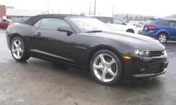 ***CLEAN VEHICLE HISTORY REPORT***, ***ONE OWNER***, ***PRICE REDUCED***, and NAVIGATION, PREMIUM SOUND, RS PACKAGE, 20 CHROME WHEELS AND SPOILER. Camaro 2LT, 2D Convertible, 3.6L V6 DGI DOHC VVT, 6-Speed Automatic with TapShift, Black, and Leather. This