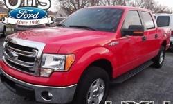 Check out this 2014 Ford F-150 XLT. It has an Automatic transmission and a Regular Unleaded V-8 5.0 L/302 engine. This F-150 has the following options: Black door handles, Glove box, Front Center Armrest w/Storage, Airbag Occupancy Sensor, Full-Size Spare