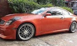 Condition: Used
Exterior color: orange/black
Interior color: Gray
Drivetrain: automatic
Vehicle title: Clear
DESCRIPTION:
Mint condition , freshly painted 2 set of rims , Im the second owner of this very unique looking g35
For additional information,